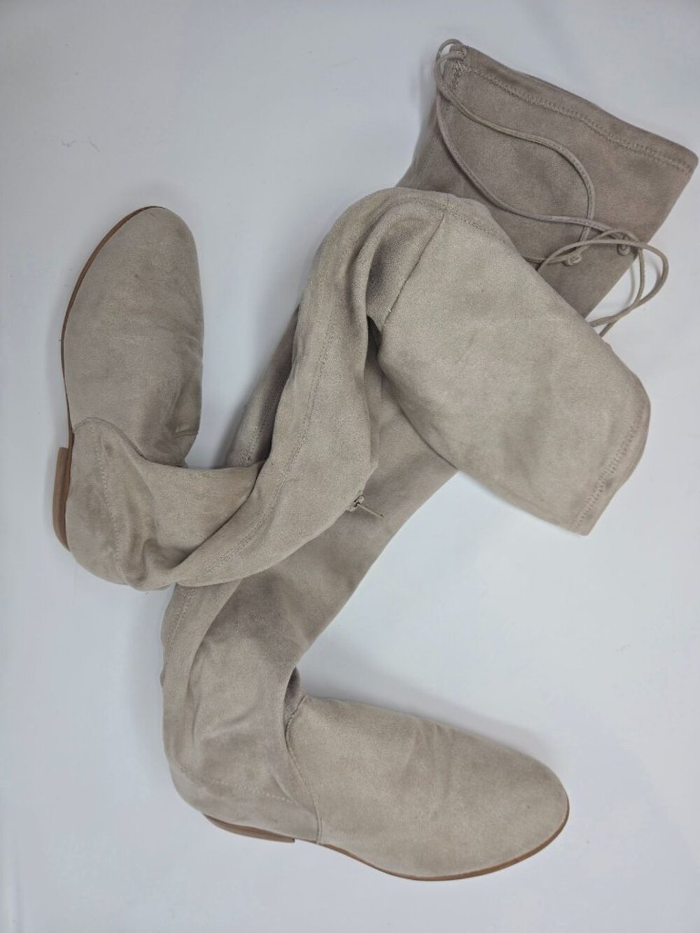 Gianni Bini Over-The-Knee Beige Suede Boots With Box Size 8 - Picture 5 of 5
